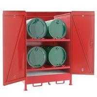 enclosed drum sump storage system for 4 horizontal drums