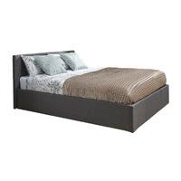 End Lift Fabric Ottoman Bed - Grey - Double