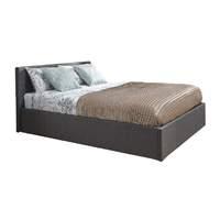 End Lift Fabric Ottoman Bed - Grey - Double