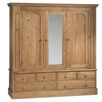 English Heritage Pine Wardrobe Triple