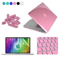 enkay case for macbook pro 13 solid color plastic material 4 in 1 crys ...