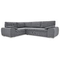 Enzo Fabric Corner Chaise Sofa Bed Lisbon Grey Left Hand