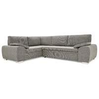 Enzo Fabric Corner Chaise Sofa Bed Lisbon Silver Left Hand