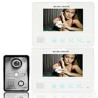 ENNIO7 7 Inch TFT Touch Screen Color LCD Video Door Phone Wired Video Intercom 2 Monitor Doorbell Intercom system