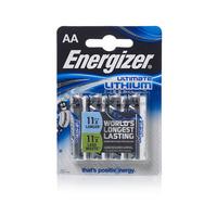 Energizer Ultimate Lithium Batteries AA LR6 1.5V 4pk