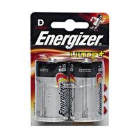 Energizer Max Alkaline Batteries D 1.5V 2pk