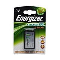 Energizer NiMH Rechargeable Batteries PP3 175mAh 9V Single