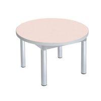 enviro round coffee table silver anodised frame maple top light grey e ...