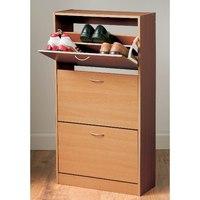 Envy Shoe Cabinet In Oak With 3 Drawer