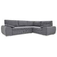 Enzo Fabric Corner Chaise Sofa Bed Lisbon Grey Right Hand