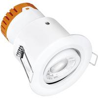 enlite 8w integrated adjustable fire rated downlight matt white 4000k