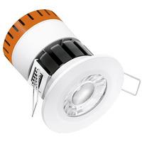 enlite e8 8w fixed dimmable fire rated led downlight warm white