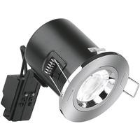 enlite gu10 fixed lock ring aluminium fire rated downlight polished ch ...