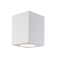 Endon 61641 Sora White Plaster Square Flush Ceiling Light