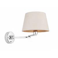 Endon 61735 + 66205 Marlow Wall Light in Chrome Finish with Ivory Shade