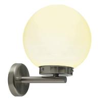 Endon 51672 Pallo Stainless Steel And Opal Outdoor Wall Light IP44