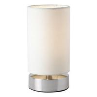 Endon COLLIERS-TLCR Touch Nickel Table Lamp With Cream Shade