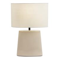 Endon IRIS-TLCR Table Lamp In Cream With Matching Cotton Shade