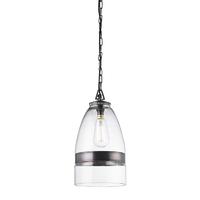 Endon EH-OSTOLA Ostola Clear Glass and Antique Copper Ceiling Pendnat Light