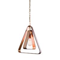 Endon 61050 Wilder Tan Leather and Copper Leaf Ceiling Pendant Light