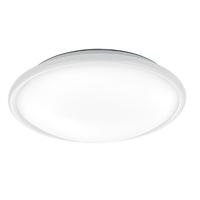 Endon EL-1725-WH-28W Luna White Glass Ceiling Flush Light
