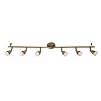 endon 61001 amalfi antique brass six bar spotlight