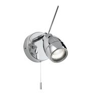 endon el 20107 travis chrome single wall spotlight ip44