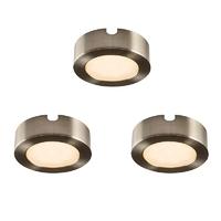 Endon 59853 Hera Satin Nickel 3 Pack Under Cabinet Fitting