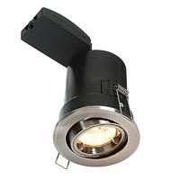 endon 50681 shieldplus mv adjustable recessed downlight in satin nicke ...