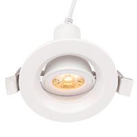 Endon 61508 Defender LED Adjustable Recessed Downilght in White Finish