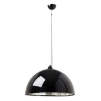 Endon BARDEM-BL 1 Light Mirror Mosaic Semi Sphere Black Pendant