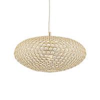 Endon 68992 Claudia 1 Light Shaped Ceiling Pendant In Brass And Clear Crystal Glass