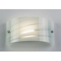 Endon 96220-WBWH 1 Lt White Glass Wall Bracket With Stripes