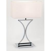 endon 96930 tlch table lamp with chrome base amp cream shade