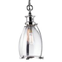 Endon EH-STORNI-S Storni Small Nickel and Glass Ceiling Pendant