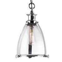 Endon EH-STORNI-L Large Nickel and Glass Ceiling Pendant Light