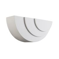 Endon 61637 Ripple White Plaster Curved Wall Light