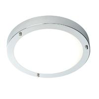 endon 54676 portico led chrome and frosted glass ceiling flush light i ...