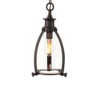 endon 69765 storni 210mm ceiling pendant in aged bronze and clear glas ...
