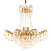 Endon 96819-GO Adagio 9 Light Gold Finish & Glass Chandelier