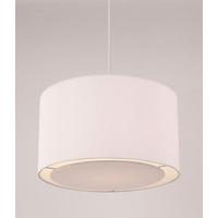 endon 96043 wh colette pleated fabric white non electrical pendant