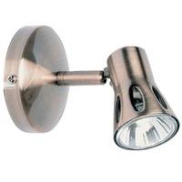 Endon 811-AN Halogen Single Spotlight In Antique Brass