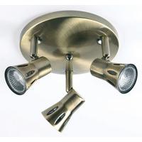 Endon 813-AN 3 Light Spotlight Fitting In Antique Brass