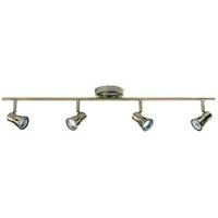 Endon 814-AN 4 Light Spotlight Fitting In Antique Brass