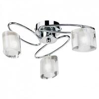 Endon 91183 3 Light Semi-Flush Light In Chrome and Crystal