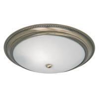 endon 91121 flush light in antique brass with opal glass