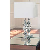 Endon Silvaner Chrome And Crystal Table Lamp With Shade