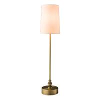 Endon 48727 Langden Antique Brass Table Lamp with Oyser Silk Shade