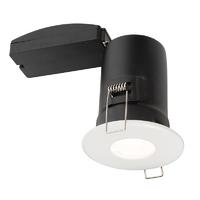 endon 61061 shieldplus mv matt white bathroom recessed downlight ip65