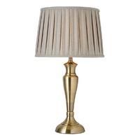 Endon OSLO-L-AN Table Lamp Finished In Antique Brass